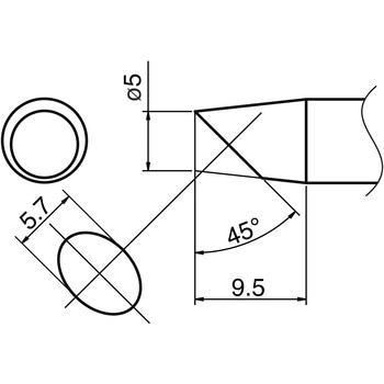 细长型烙铁头HAKKO白光07265679